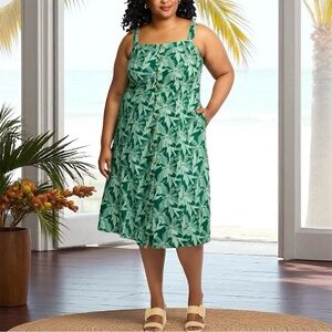 Market & Spruce Benne Linen Midi Dress New With Tags Stitch Fix 2X